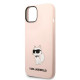 Karl Lagerfeld KLHCP14MSNCHBCP Apple iPhone 14 Plus hardcase pink Silicone Choupette