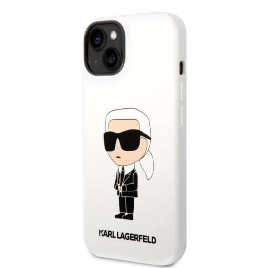 Karl Lagerfeld KLHCP14MSNIKBCH Apple iPhone 14 Plus hardcase white Silicone Ikonik