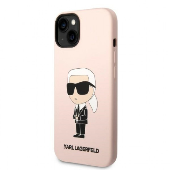 Karl Lagerfeld KLHCP14MSNIKBCP Apple iPhone 14 Plus hardcase pink Silicone Ikonik