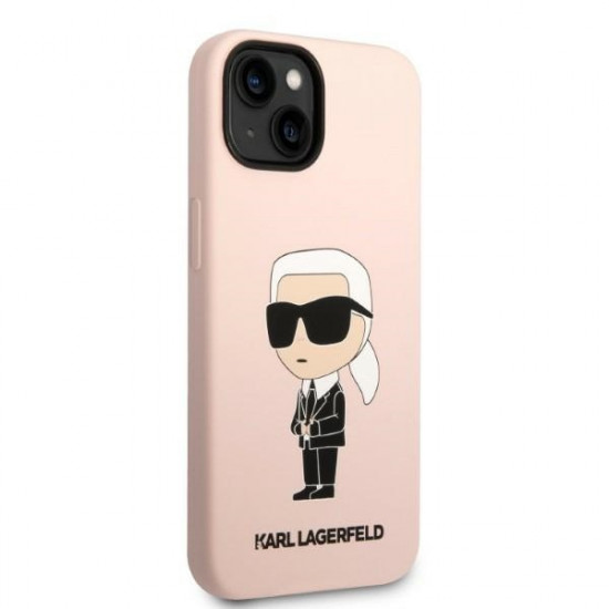 Karl Lagerfeld KLHCP14MSNIKBCP Apple iPhone 14 Plus hardcase pink Silicone Ikonik