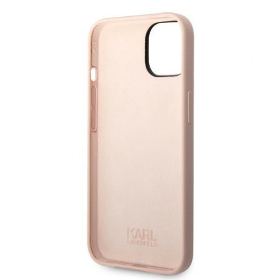 Karl Lagerfeld KLHCP14MSNIKBCP Apple iPhone 14 Plus hardcase pink Silicone Ikonik