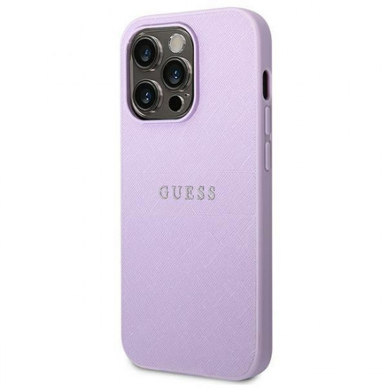 Guess GUHCP14LPSASBPU iPhone 14 Pro 6,1"" fioletowy/purple Saffiano Strap