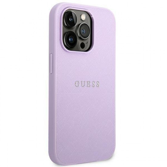 Guess GUHCP14LPSASBPU iPhone 14 Pro 6,1"" fioletowy/purple Saffiano Strap