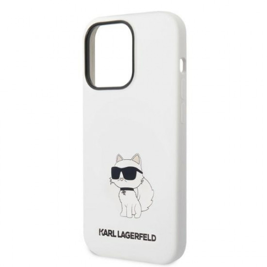 Karl Lagerfeld KLHMP14XSNCHBCH Apple iPhone 14 Pro Max hardcase white Silicone Choupette MagSafe