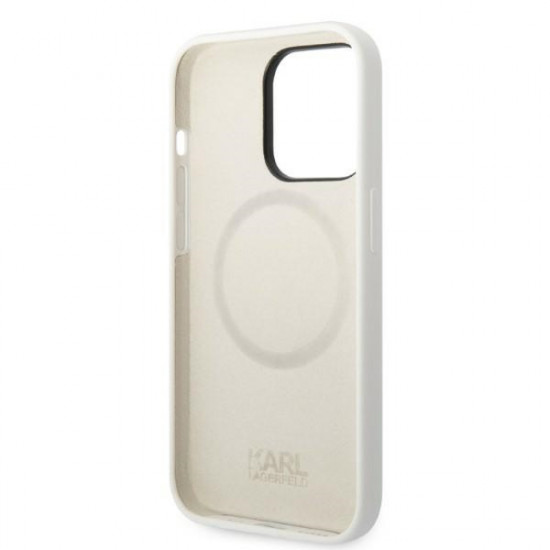 Karl Lagerfeld KLHMP14XSNCHBCH Apple iPhone 14 Pro Max hardcase white Silicone Choupette MagSafe