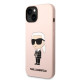 Karl Lagerfeld KLHMP14MSNIKBCPApple iPhone 14 Plus hardcase pink Silicone Ikonik Magsafe