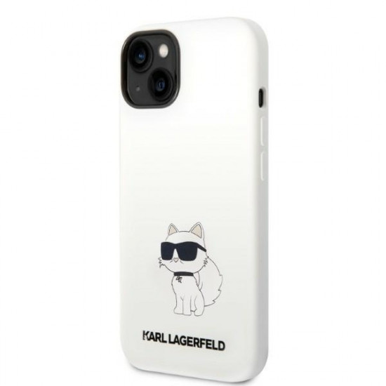 Karl Lagerfeld KLHMP14MSNCHBCHApple iPhone 14 Plus hardcase white Silicone Choupette MagSafe