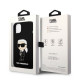 Karl Lagerfeld KLHMP14MSNIKBCKApple iPhone 14 Plus hardcase black Silicone Ikonik Magsafe