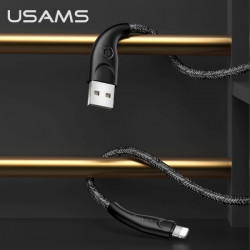 USAMS braided cable U41 lightning 1m 2A black SJ391USB01 (US-SJ391) Fast Charge