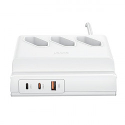 USAMS Listwa zasilajaca 65W Super Si Fast Charging USB Extension Socket EU white CC160TC01 (US-CC160)