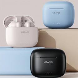 USAMS Headphones Bluetooth 5.3 TWS US Series Dual mic blue BHUUS03