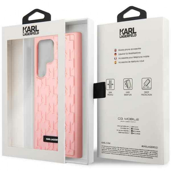 Karl Lagerfeld KLHCS23LRUPKLPP Samsung S23 Ultra S918 hardcase pink 3D Monogram