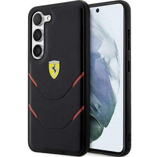 Ferrari FEHCS23MPBAK Samsung S23+ S916 black hardcase Hot Stamp Lines Ferrari FEHCS23MPBAK Samsung S23+ S916 black hardcase Hot Stamp Lines