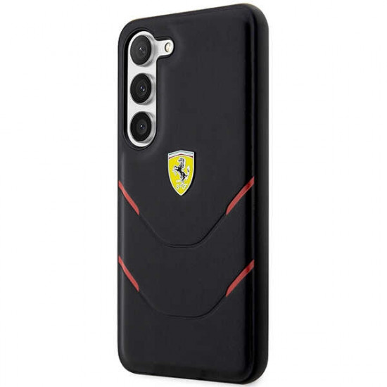 Ferrari FEHCS23MPBAK Samsung S23+ S916 black hardcase Hot Stamp Lines Ferrari FEHCS23MPBAK Samsung S23+ S916 black hardcase Hot Stamp Lines