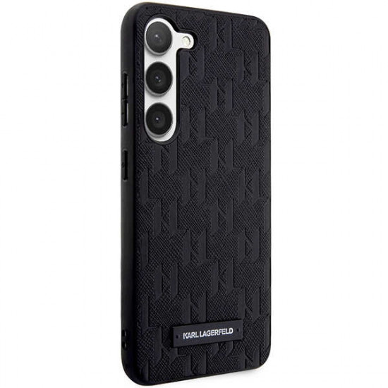 Karl Lagerfeld KLHCS23MSAKLHPK Samsung S23+ S916 hardcase black Saffiano Mono Metal Logo