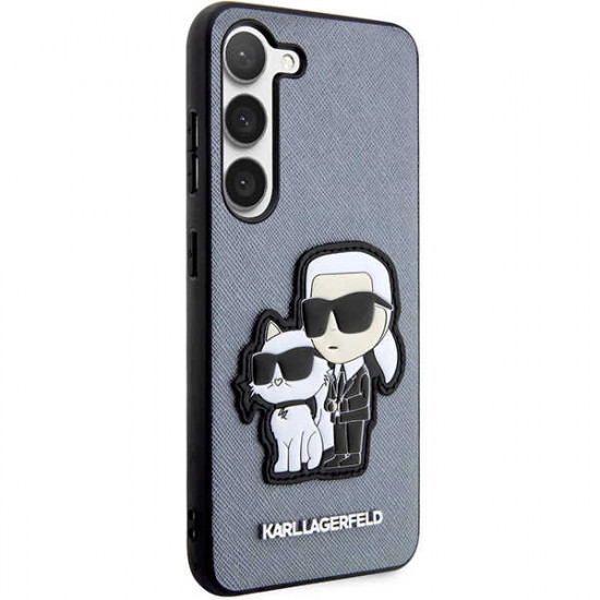 Karl Lagerfeld KLHCS23MSANKCPG Samsung S23+ S916 hardcase grey Saffiano Karl & Choupette