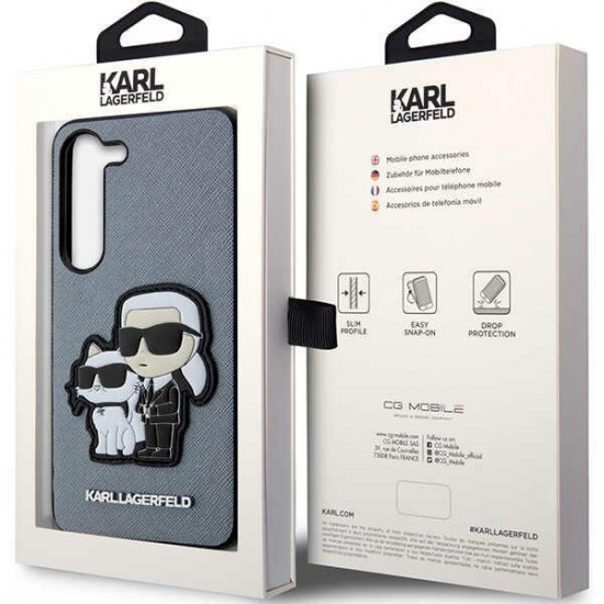 Karl Lagerfeld KLHCS23MSANKCPG Samsung S23+ S916 hardcase grey Saffiano Karl & Choupette