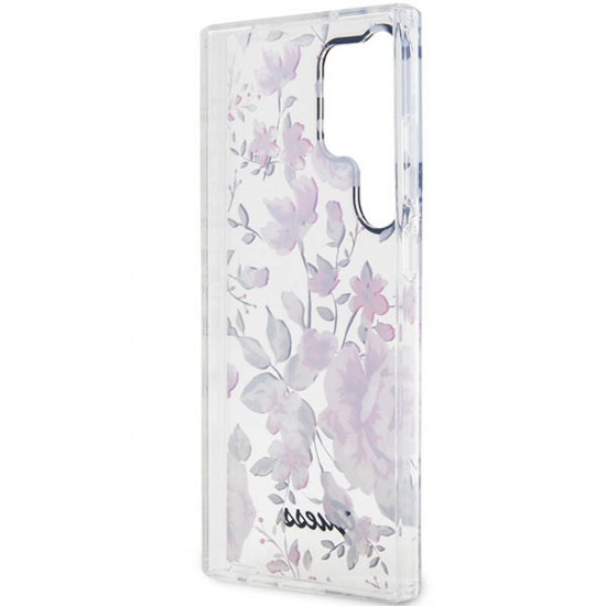 Guess GUHCS23LHCFWST S23 Ultra white hardcase Flower Collection