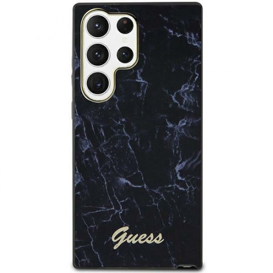 Guess GUHCS23LPCUMAK S23 Ultra black hardcase Marble