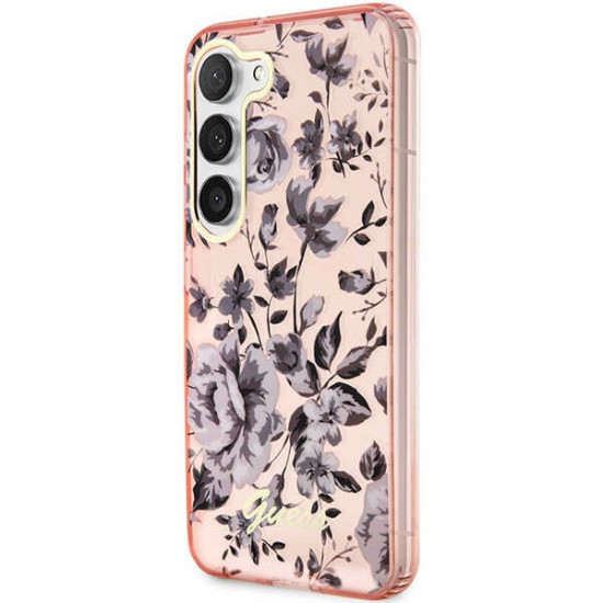 Guess GUHCS23SHCFWSP S23 pink hardcase Flower Collection