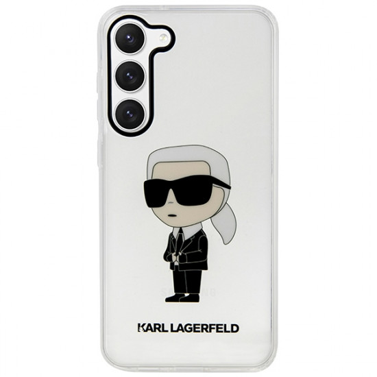 Karl Lagerfeld KLHCS23SHNIKTCT S23 transparent hardcase Ikonik Karl Lagerfeld