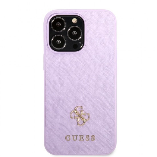 Guess GUHCP13LPS4MU iPhone 13 Pro / 13 6,1" purple hardcase Saffiano 4G Small Metal Logo