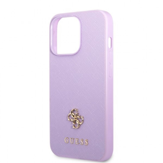 Guess GUHCP13LPS4MU iPhone 13 Pro / 13 6,1" purple hardcase Saffiano 4G Small Metal Logo