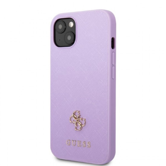 Guess GUHCP13MPS4MU iPhone 13 6,1" purple hardcase Saffiano 4G Small Metal Logo