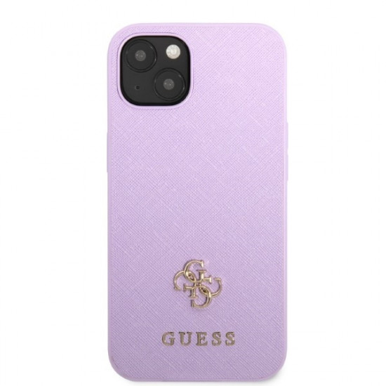 Guess GUHCP13MPS4MU iPhone 13 6,1" purple hardcase Saffiano 4G Small Metal Logo