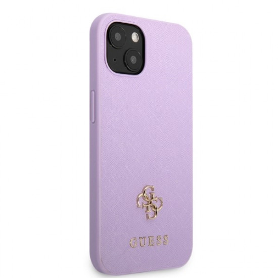 Guess GUHCP13MPS4MU iPhone 13 6,1" purple hardcase Saffiano 4G Small Metal Logo