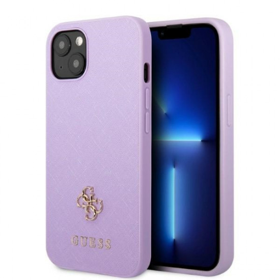 Guess GUHCP13SPS4MU iPhone 13 mini 5,4" purple hardcase Saffiano 4G Small Metal Logo