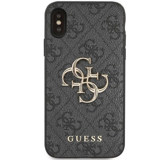 Guess GUHCPX4GMGGR iPhone X/XS grey hardcase 4G Big Metal Logo