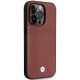 BMW Case BMHMP14L22RFGR iPhone 14 Pro 6,1" burgundy Leather Diamond Pattern MagSafe