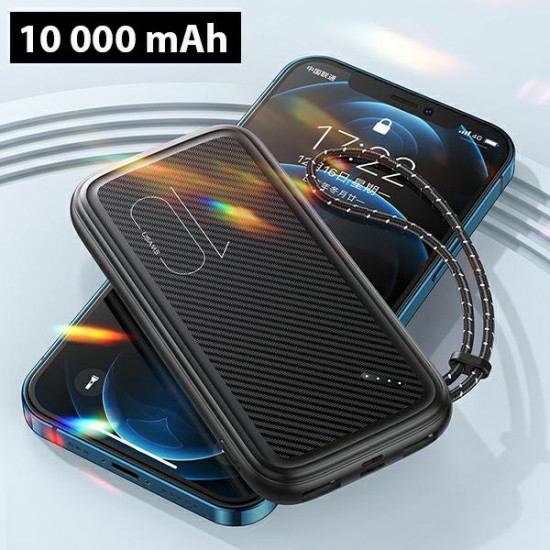 Powerbank USAMS PB56 10000mAh 2xUSB/USB-C/microUSB Fast Charge black (US-CD150)