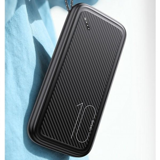 Powerbank USAMS PB56 10000mAh 2xUSB/USB-C/microUSB Fast Charge black (US-CD150)