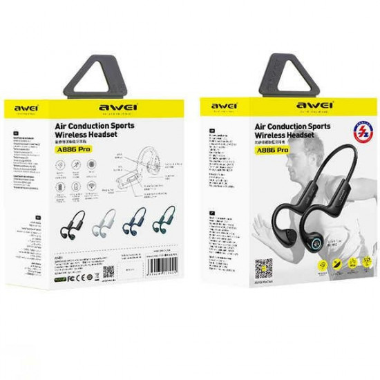 AWEI słuchawki sportowe Bluetooth A886 Pro czarny/black AWEI słuchawki sportowe Bluetooth A886 Pro czarny/black
