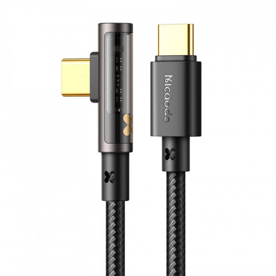 Mcdodo Prism CA-3400 USB-C/USB-C Angle Cable 6A 100W, 1.2m (black)