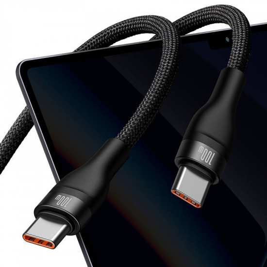 Baseus Flash Series 2in1 USB-C/USB-C Cable 100W 1.5m (black)