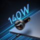 Baseus Digital Display Car Charger USB-A/USB-C PD 3.1 140W + USB-C 5A 240W cable 1m black