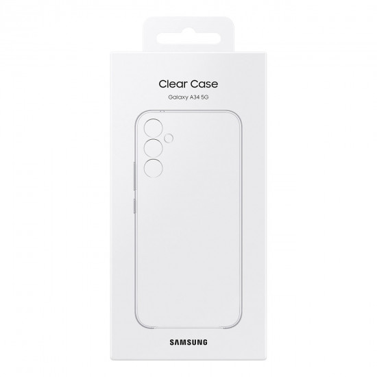 Samsung Clear Cover Case for Samsung Galaxy A34 5G Gel Cover Transparent (EF-QA346CTEGWW)