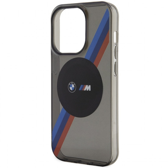 BMW Case BMHMP14XHDTK iPhone 14 Pro Max 6,7" grey hardcase Tricolor Stripes MagSafe