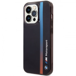 BMW Case BMHCP14L22HVGV iPhone 14 Pro 6.1" black IML Tricolor Stripe