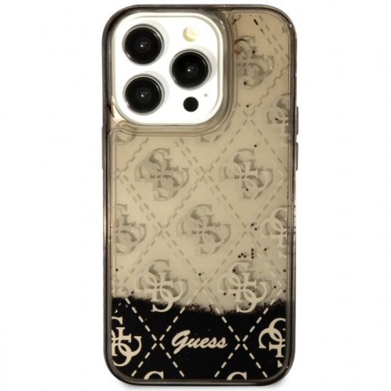 Guess GUHCP14LLC4PSGK iPhone 14 Pro 6.1" black hardcase Liquid Glitter 4G Transculent