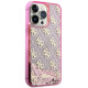 Guess GUHCP14LLC4PSGP iPhone 14 Pro 6.1" pink hardcase Liquid Glitter 4G Transculent