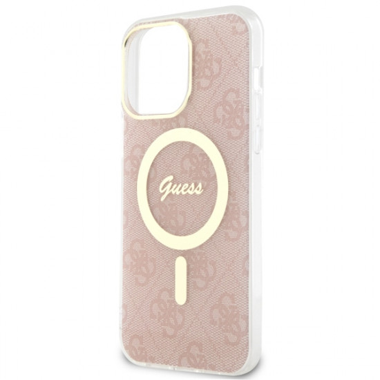 Guess GUHMP13XH4STP iPhone 13 Pro Max 6.7" pink hardcase 4G MagSafe