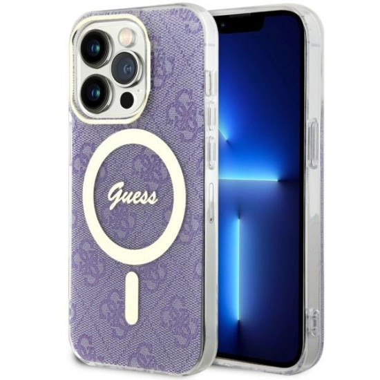 Guess GUHMP14LH4STU iPhone 14 Pro 6.1" purple hardcase 4G MagSafe