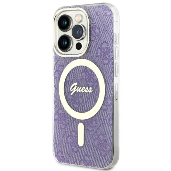 Guess GUHMP14LH4STU iPhone 14 Pro 6.1" purple hardcase 4G MagSafe