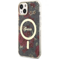 Guess GUHMP14MHCFWSA iPhone 14 Plus 6.7" khaki hardcase Flower MagSafe Guess GUHMP14MHCFWSA iPhone 14 Plus 6.7" khaki hardcase Flower MagSafe