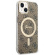 Guess GUHMP14SH4STW iPhone 14 6.1" brown hardcase 4G MagSafe