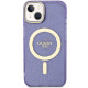 Guess GUHMP14SHCMCGU iPhone 14 6.1" purple hardcase Glitter Gold MagSafe